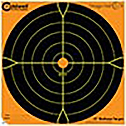 Caldwell Orange Peel Targets feature dual color flake off technology for instant hit visibility, an adhesive back for easy sticking, and included pasters for repairs.